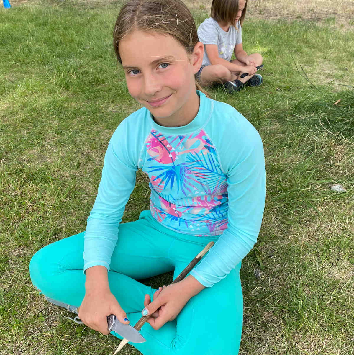 Girl in Bushcraft Academy Summer Camp at Wildheart Nature School